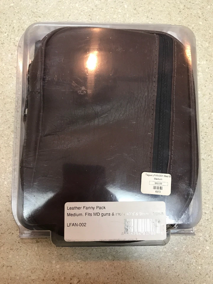 Tagua Cuero Marrón Pistola Ocultación Riñonera Cintura Paquete Funda LFAN-002 Foto 1 de 4