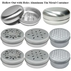 Metal Cosmetic Face Eye Cream Packing Hollow Out with Holes Empty Can - Picture 1 of 19