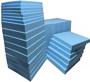 BLUE Firm Foam Cut to Any size High Density Foam Cushions Seat Pads Firm  - Picture 1 of 5