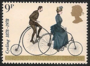 Gran Bretaña #843 - 1978 9p "Penny-Farthing", siglo XIX - bicicleta británica - Imagen 1 de 1