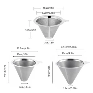 Metallsieb Edelstahl Kaffee Dauerfilter Kaffeefilter Permanentfilter Filter CE - Bild 1 von 9