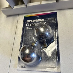 Vintage Sylvania 40 Watt Chrome Top Light Bulbs Pack Of 24 Total 2 Cases - Picture 1 of 8