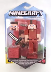 Minecraft Comic Maker Steve in Red Leather Armor Action Figure Accessory Free App - Picture 1 of 1
