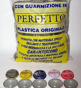 TAPPO CORONA PERFETTO CON BIDULLES VINO IMBOTTIGLIAMENTO COLORATI CF 200 PEZZI - Foto 1 di 1