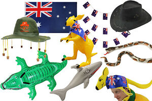 AUSTRALIA DAY PARTY FANCY DRESS CHOOSE ACCESSORY HAT FLAG BUNTING INFLATABLE LOT
