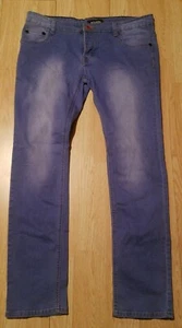 Bonger Mens 38x32 Buttonfly Straight Leg Denim Jeans - Picture 1 of 14