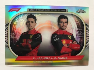 2022 Topps Chrome F1 Scuderia Ferrari Leclerc/Sainz Coalition #CC-SF - Picture 1 of 2