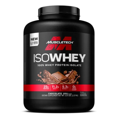 MUSCLETECH IsoWhey 100% WPI Whey Isolate, 5 lbs (2.3 kg), Chocolate, 72 Serves - image 1 of 2