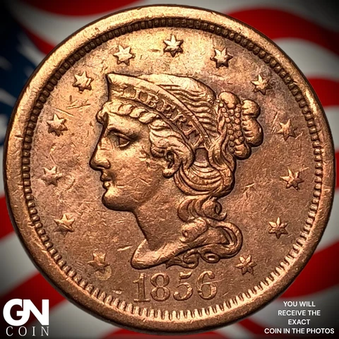 1856 Braided Hair Large Cent Q3885 Cover