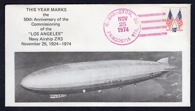 USA 1974 Commemorative Cover. US Navy Airship "LOS ANGELES" ZR3 - Image 1 of 2