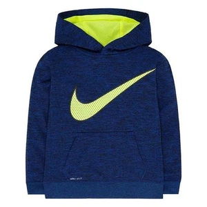 ]NIKE Boys Therma-FIT Fleece Space-Dyed Hoodie *GAME ROYAL HEATHER/VOLT - 4* NWT - Picture 1 of 1