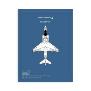 Stampa su Tela su Carta Poster o Quadro Rogan Mark BP BAE HarrierGR5 - Picture 1 of 2