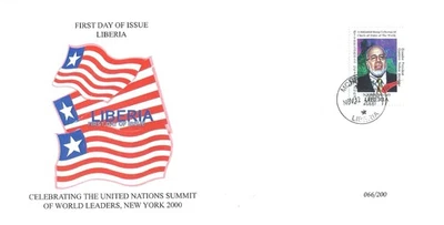 Liberia 1999 Rare FDC Ecuador President Gustavo Jose Joaquin Noboa Bejarano MNH - Image 1 of 2