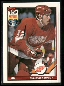 1991-92 Topps #317 Sheldon Kennedy Detroit Red Wings - Imagen 1 de 2