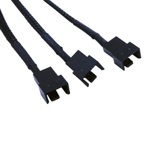 Copper Molex 4 Way 3Pin/4Pin Computer Power Fan Splitter Adapter Cable 12V A. Nm - Afbeelding 1 van 5