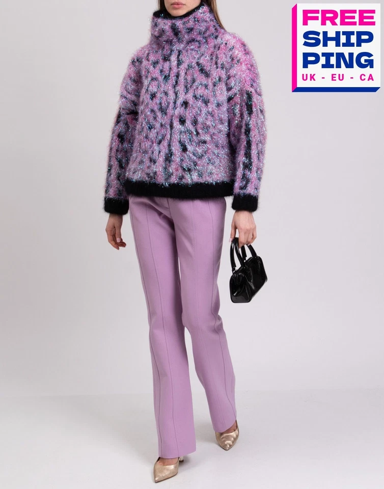 RRP€1950 DOLCE & GABBANA Fuzzy Jumper IT38 US2 UK6 XS Angora Mohair & Wool Blend - Image 1 of 4