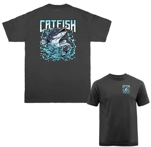Catfish Clash Splash of Powe Outdoor Sport Angeln T-Shirt - Bild 1 von 17