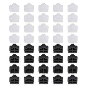 0.5 Inch RJ45 Dust Plug, 40 Pcs Anti Dust Plug Cover Female End, Black/Clear - Zdjęcie 1 z 6