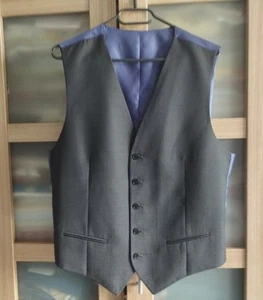 Stylish Autograph Marks & Spencer Men's Tailored Fit Waistcoat - Charcoal Gray - Picture 1 of 7