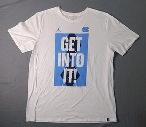 Nike Jordan North Carolina Tarheels Shirt Herren XL Weiß Blau Kurzarm UNC - Bild 1 von 10