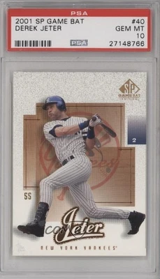 2001 SP Game Bat Edition Derek Jeter #40 PSA 10 GEM MT HOF - Image 1 of 2