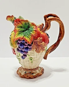 De colección. Jarra artesanal Fitz & Floyd Autumn Bounty 9 pulgadas otoño acción de gracias - Imagen 1 de 14