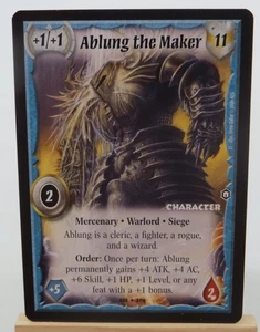 WARLORD Saga of the Storm CCG Mercenary Character Card ABLUNG THE MAKER 215/369 - Picture 1 of 2