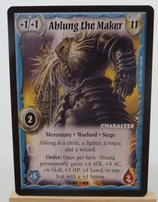 WARLORD Saga of the Storm CCG Mercenary Character Card ABLUNG THE MAKER 215/369 - Image 1 of 2