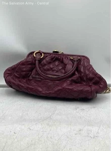 Marc Jacobs Womens Purple Leather Inner Pockets Quilted Satchel/Top Handle Bag - Picture 1 of 7