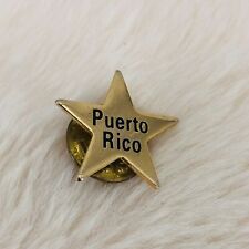 Puerto Rico Gold Star Souvenir Lapel Pin