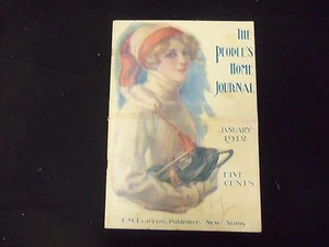 1912 JANUARY PEOPLE'S HOME JOURNAL MAGAZINE - GREAT ILLUSTRATIONS & ADS- ST 1789 - Picture 1 of 2