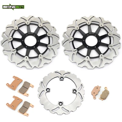 Front Rear Brake Rotors Discs+Pads For Honda CBR 600 F4 CBR600F 1999 2000 FX FY - Изображение 1 из 4