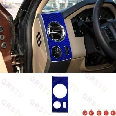 Blue Carbon Fiber Left Side Vent Outlet Cover For Ford F250/350/450/550/650/750 Foto 1 de 4