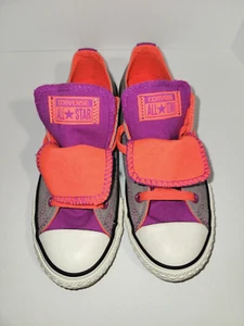 New without Box - Converse - kids - Unisex low top - Sz 3 - Grey, Orange, Purple - Picture 1 of 3