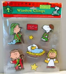 Peanuts Christmas Jelz Window Clings Set of 5 Christmas Pageant New - Imagen 1 de 1