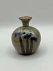 Vintage Pottery Stoneware Glazed With Flowers Decor Vase Pot