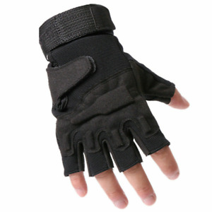 Tactical Military Fingerless Gloves Mens Outdoor Cycling Half Finger Gloves USA