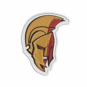 Spartan Helmet Patch Embroidered Iron-on Applique Tactical Military Molon Labe
