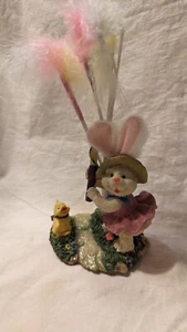 Bunny And Chick With Feather Tree - Picture 1 of 2