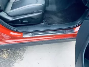 Steel Fiber Outer Door Sill Scuff Plate Cover Trim For 2024 Subaru Crosstrek 4P - Bild 1 von 4