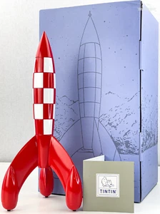 Estatuilla Moulinsart Tintín 46949 Moon Rocket 30 cm modelo de resina raro 2017 - Imagen 1 de 9