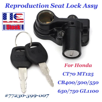 For Honda CT70 MT125 CB400/500/550/650/750 Reproduction Seat Lock Assy GL1100 Foto 1 de 4