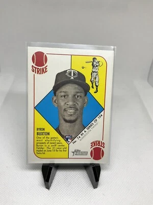 2015 Topps Heritage Byron Buxton #74 RC  Blue Back Twins Rookie Hot MVP? - Image 1 of 2