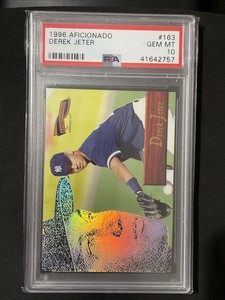 1996 Pinnacle Aficionado Derek Jeter #163 PSA 10 GEM MT HOF POP 8! YANKEES