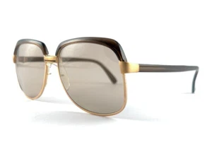 VINTAGE NEW RODENSTOCK EGMONT GOLD MATTE FRAME SUNGLASSES 1980s GERMANY - Picture 1 of 11