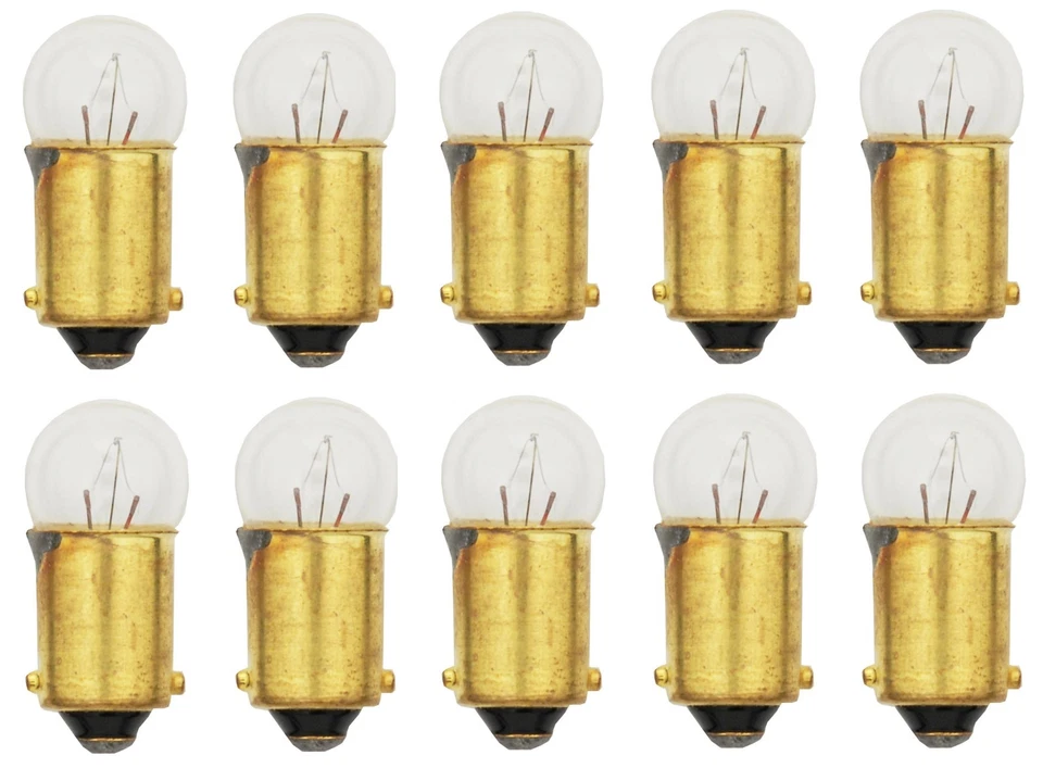 10x 53 Light Bulb Miniature Gauge Cluster Instrument Panel 12v T3-1/4 BA9S Lot - Image 1 of 3
