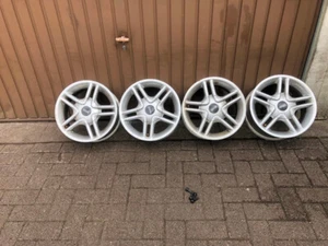 4xkomplette Alufelgen+4xNeu Luftventile 5,5JX14H2 ET:38 für VW Golf,Polo,Seat - Bild 1 von 17