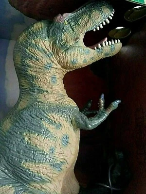 Tyrannosaurus Dinosaur T-Rex Toy Figure Figurine Green Life-Like Terra Kids Dino - Image 1 of 4