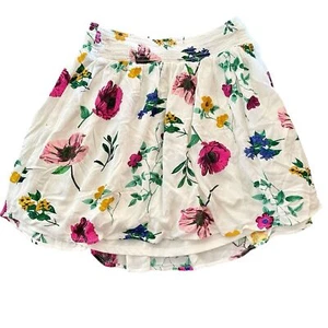 Old Navy Womens Skirt Size Small Mini Smocked Gauze Floral Crinkle Lined Beach - Picture 1 of 13