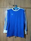 Adidas Vintage Football Shirt 80S 1980 Longsleeve Sport Jersey Soccer Men Size M